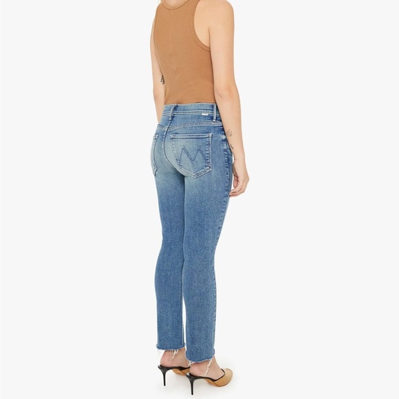 Mother The Mid Rise Dazzler Ankle Fray Jean Riding the Cliffside Sz 26 NEW - Picture 3 of 15